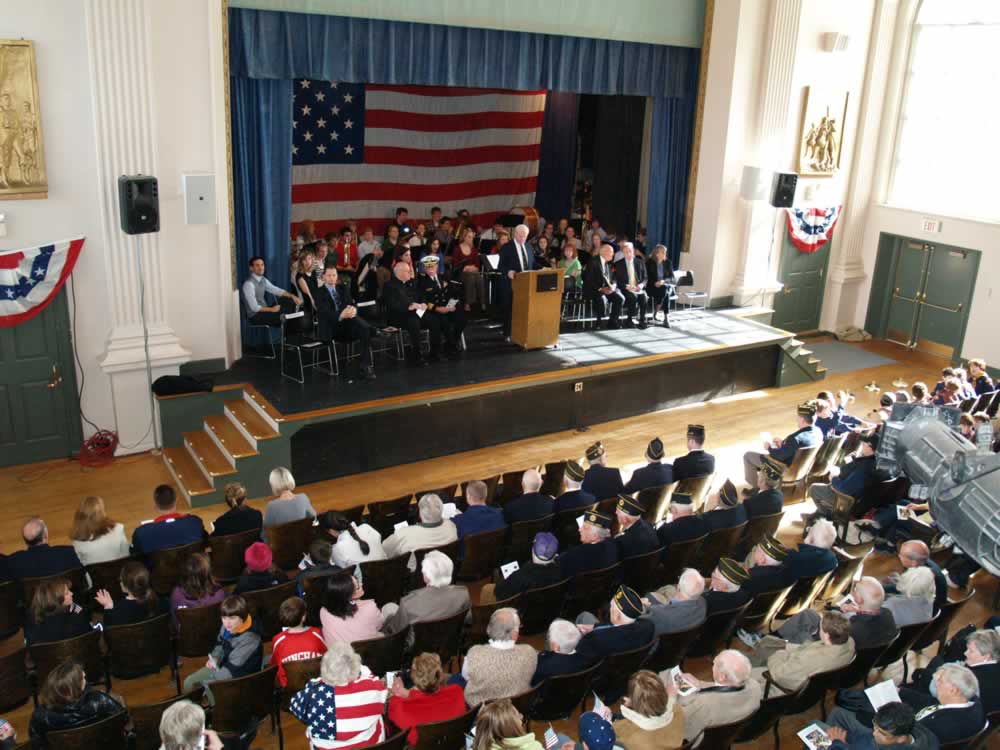 Moderator Thomas L. P. ODonnell speaks